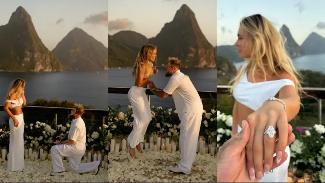 YouTube boxer Jake Paul proposes lady love Jutta Leerdam in Saint Lucia ...