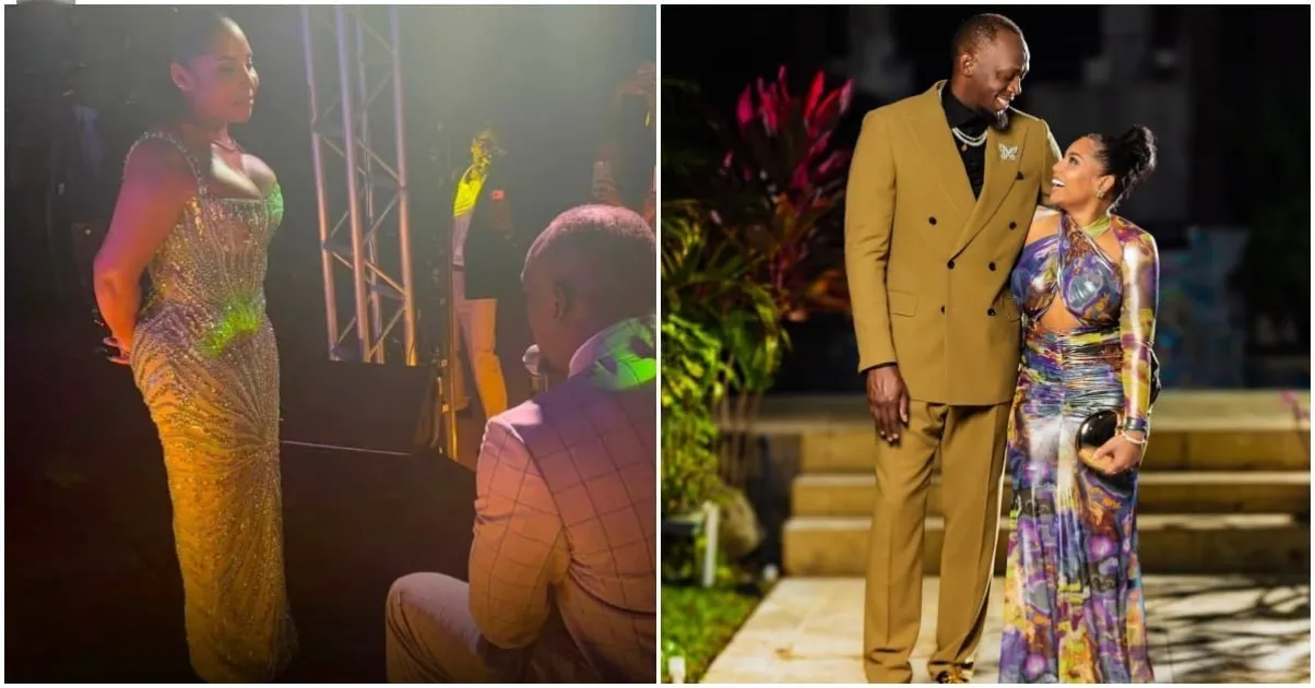 Usain Bolt proposes to Kasi Bennett during 40th birthday celebration in Kingston