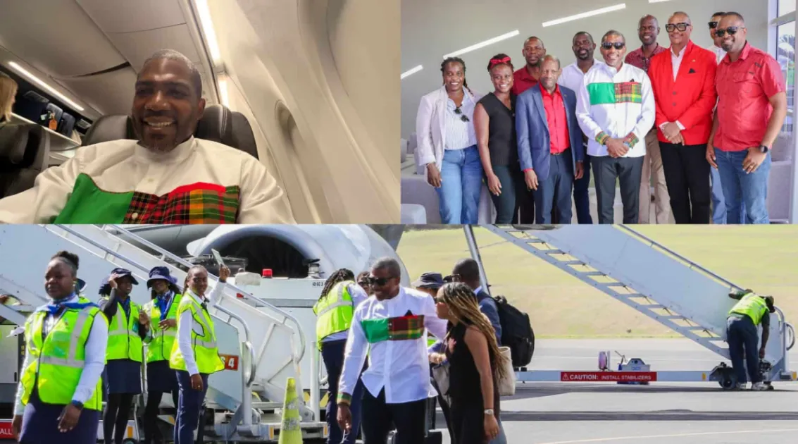 PM Terrance Drew returns to warm welcome in St Kitts and Nevis, thanks supporters after recovery