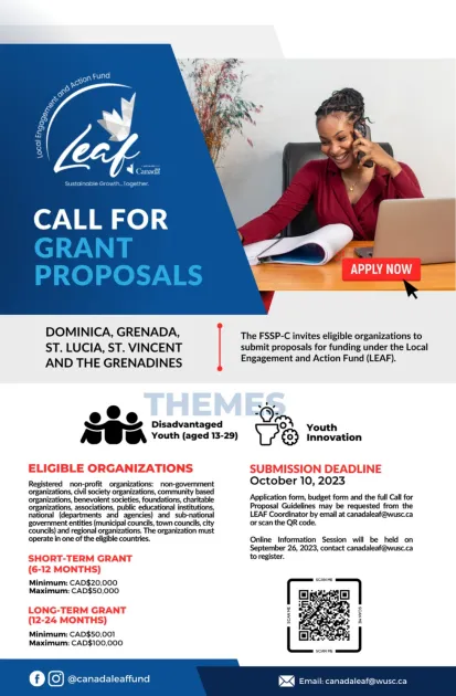 LEAF calls for eligible organisations in the Caribbean - Writeups 24 ...