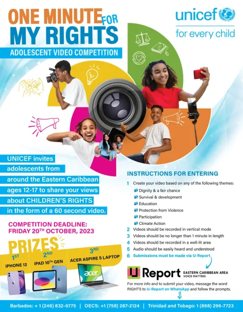 UNICEF Eastern Caribbean invites teens to join video competition on ...